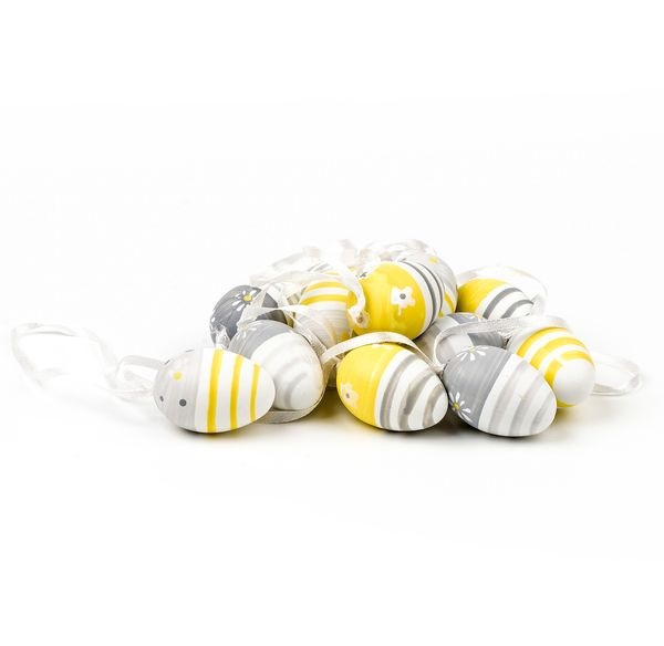 Vajíčka závěs plast S 12 šedé